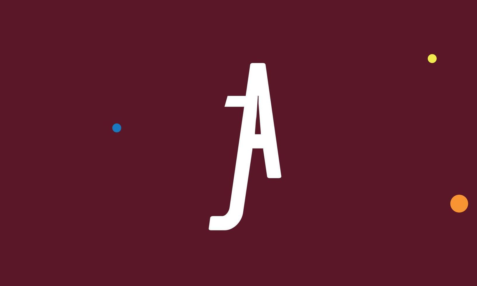 Alphabet letters Initials Monogram logo JA, AJ, J and A vector