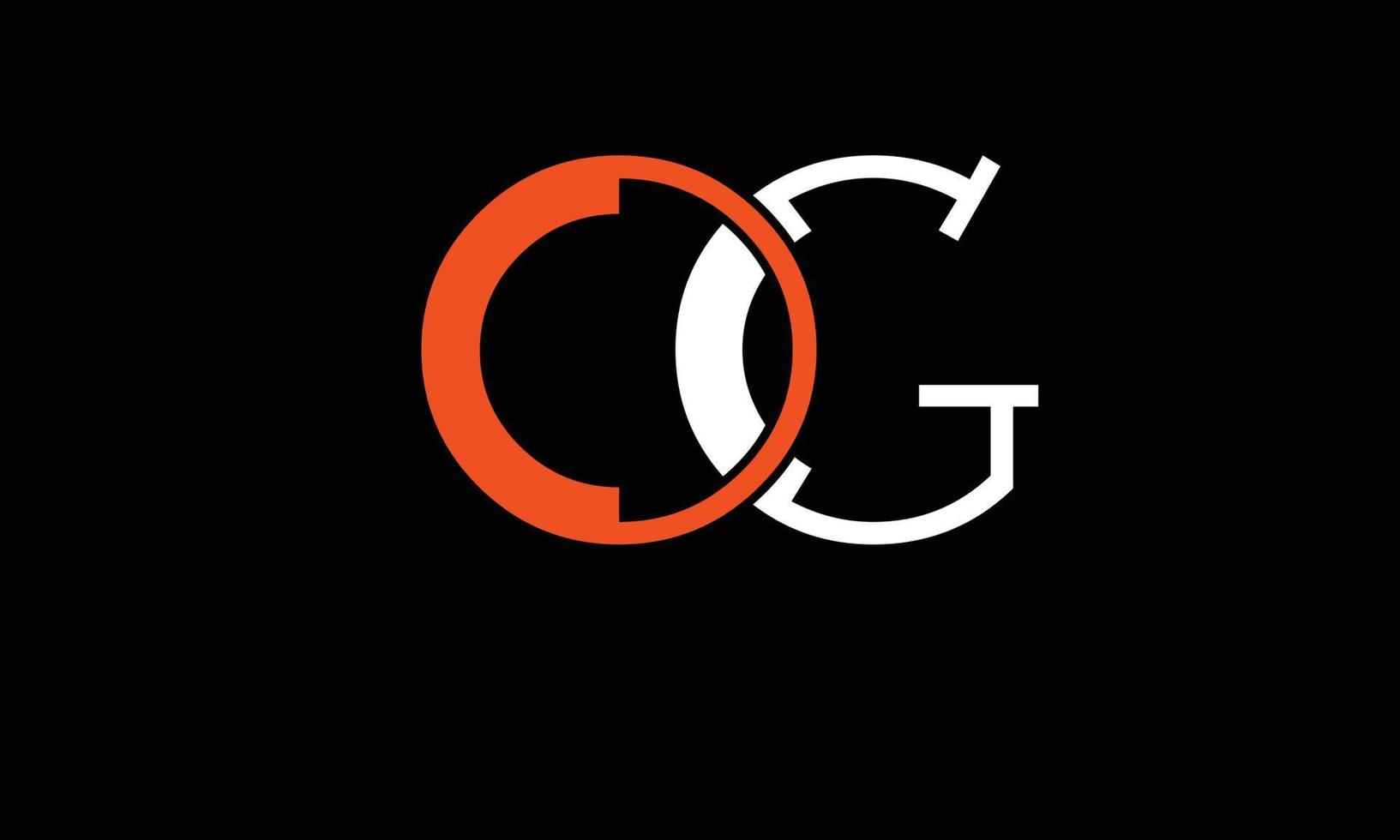 Alphabet letters Initials Monogram logo OG, GO, O and G vector