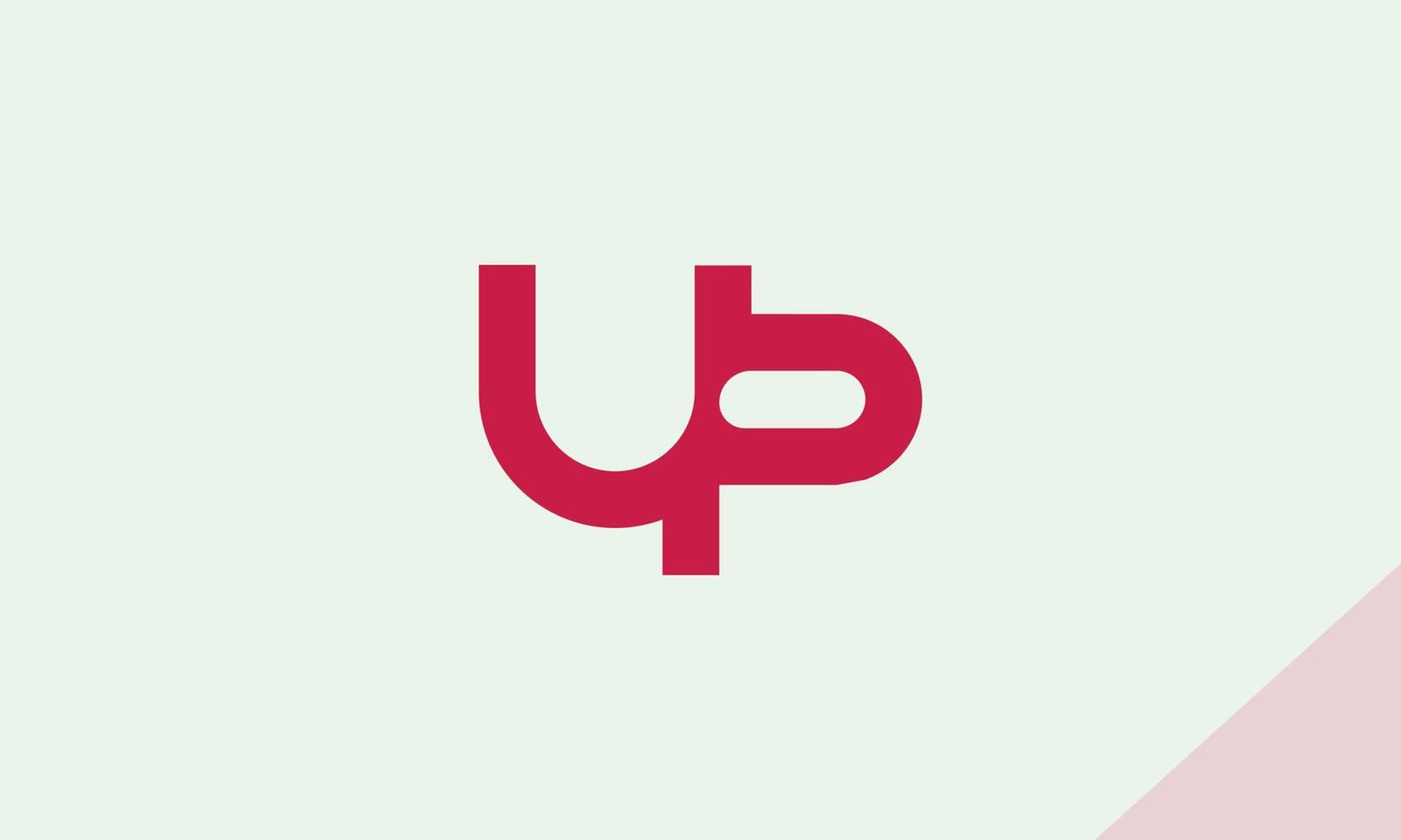Alphabet letters Initials Monogram logo UP, PU, U and P vector