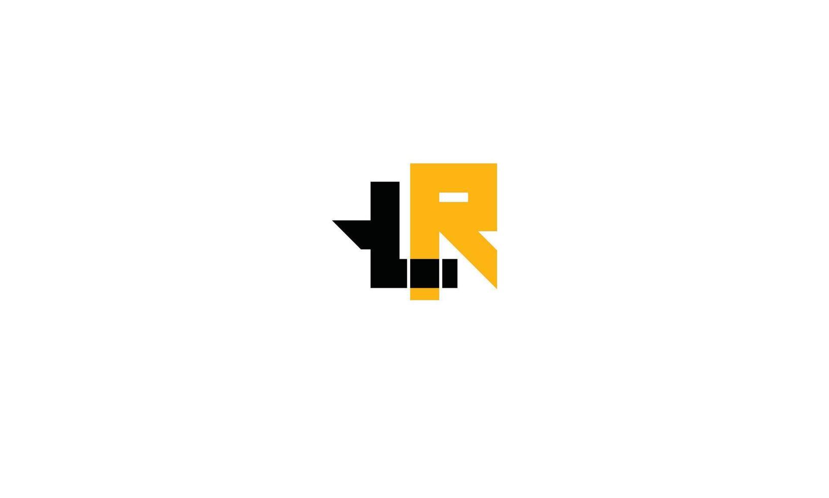 Alphabet letters Initials Monogram logo LR, RL, L and R vector