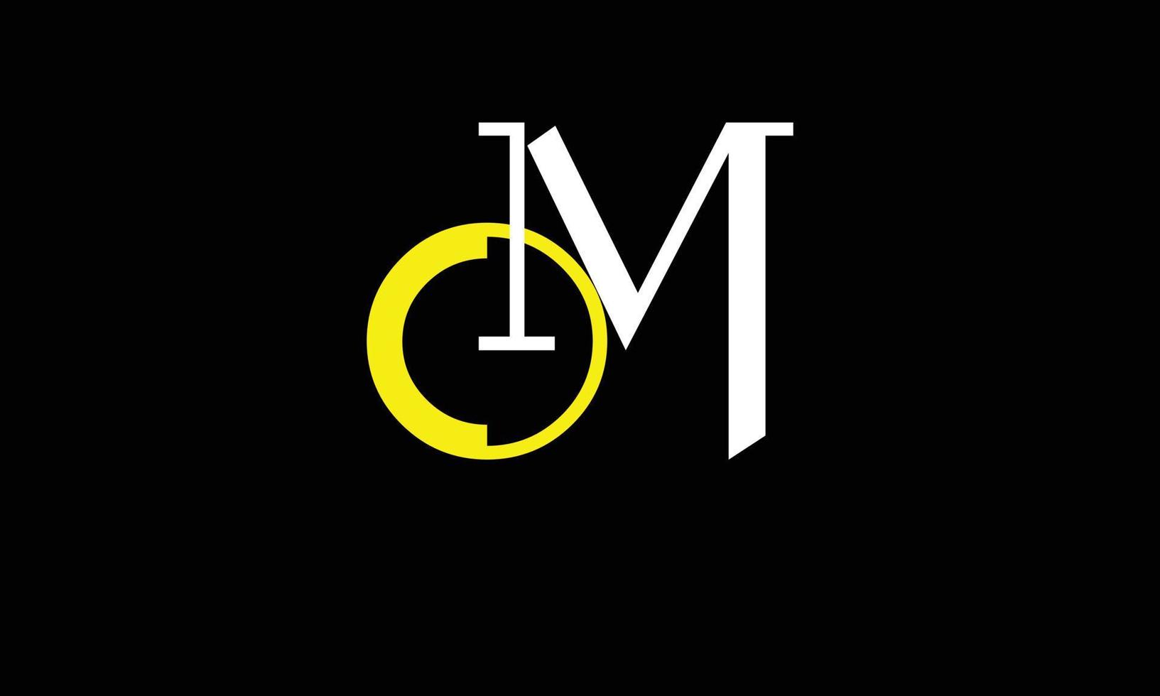 Alphabet letters Initials Monogram logo OM, MO, O and M vector