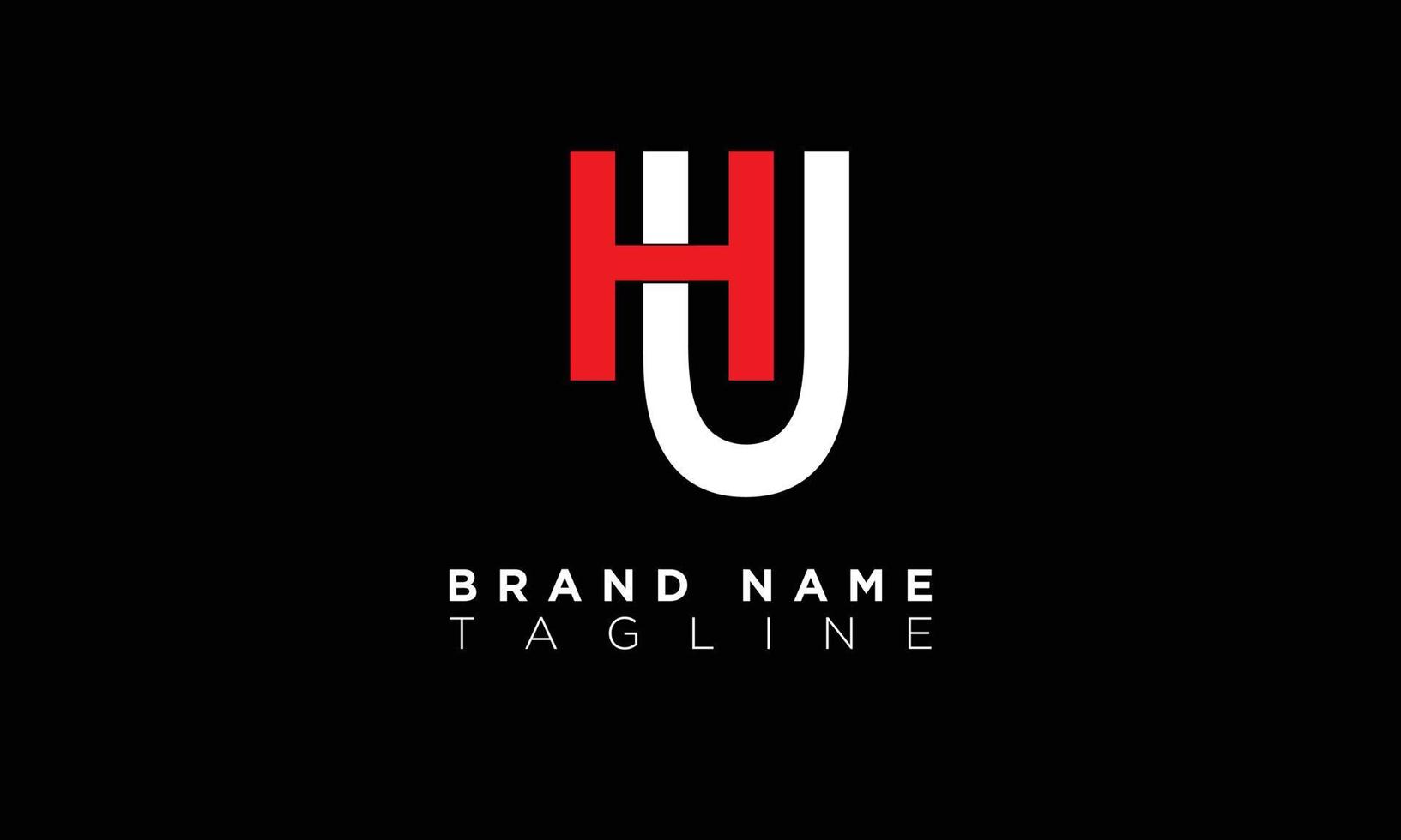 Alphabet letters Initials Monogram logo HU, UH, H and U vector