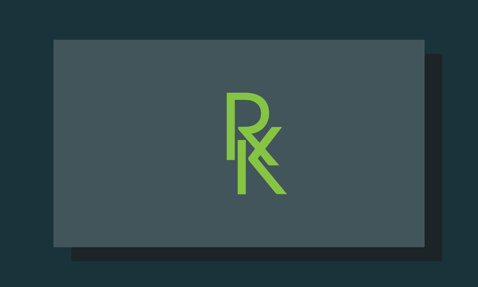 Alphabet letters Initials Monogram logo RK, KR, R and K vector