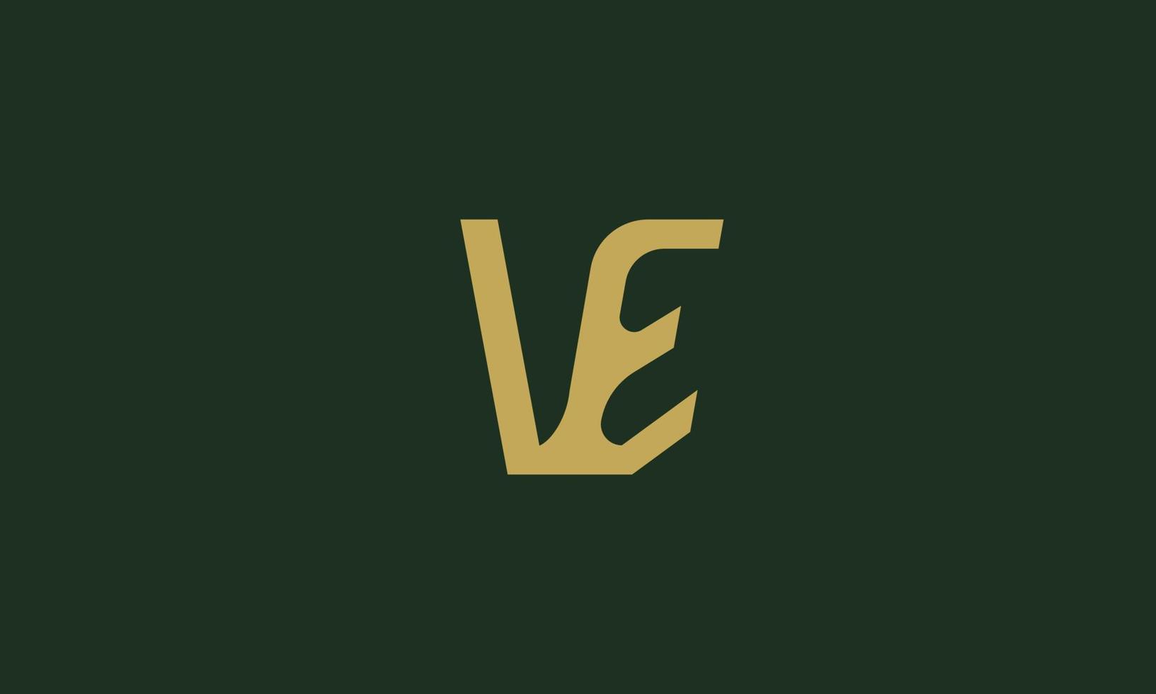 alfabeto letras iniciales monograma logo ve, ev, v y e vector