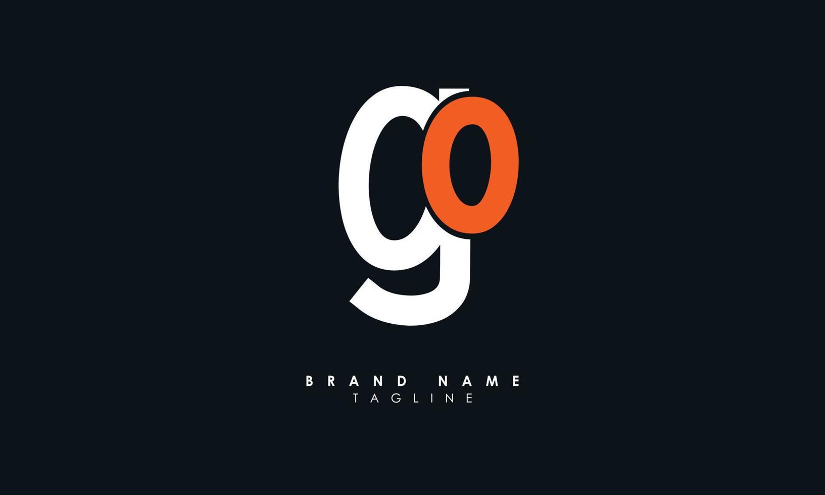 Alphabet letters Initials Monogram logo GO, OG, G and O vector