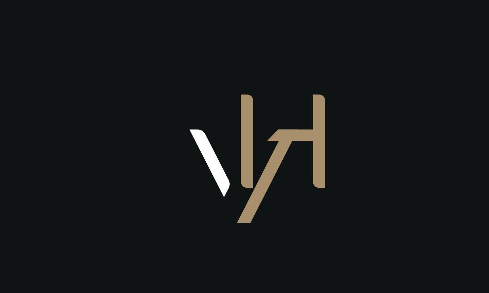 alfabeto letras iniciales monograma logo vh, hv, v y h vector