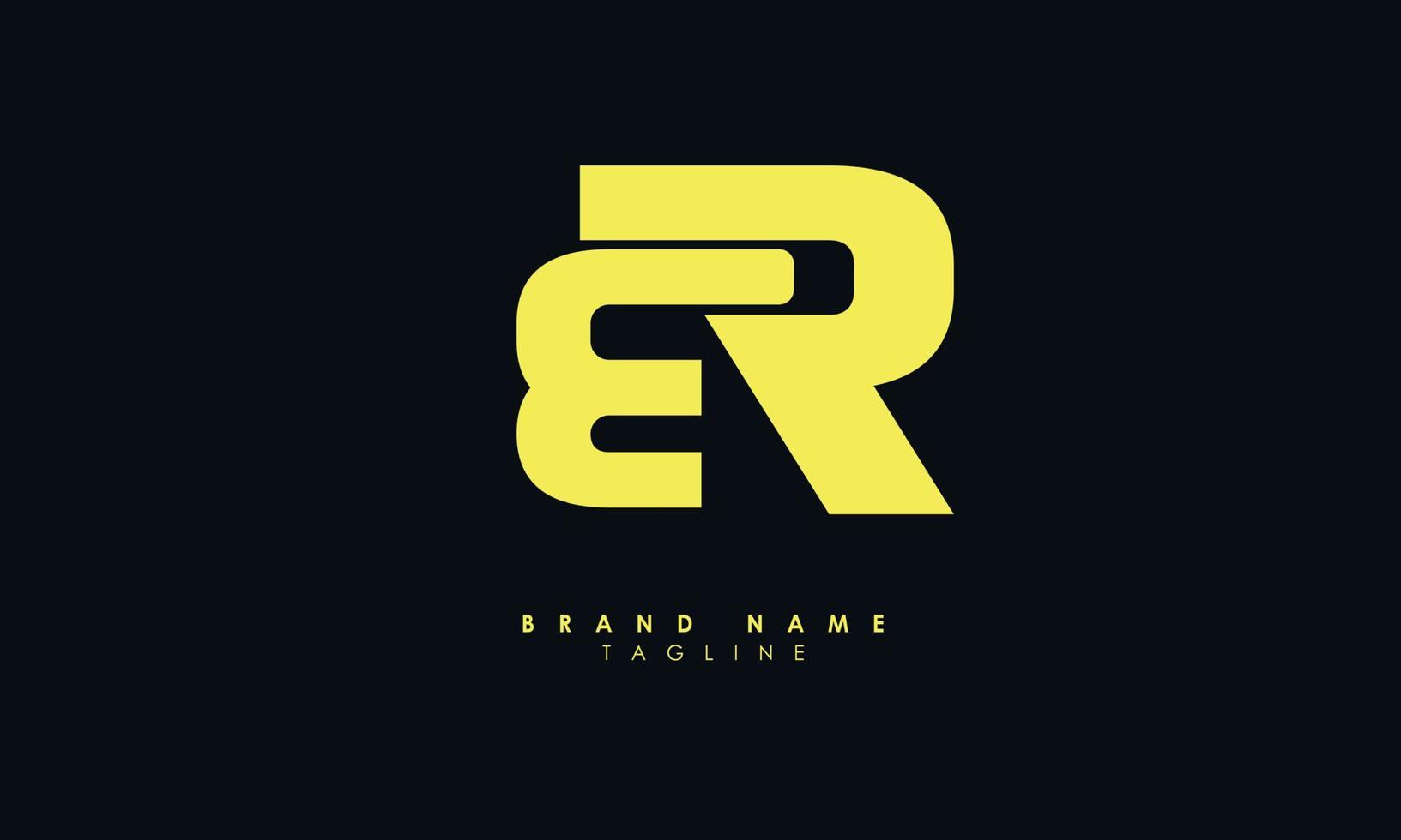 Alphabet letters Initials Monogram logo ER, RE, E and R 10418550 Vector