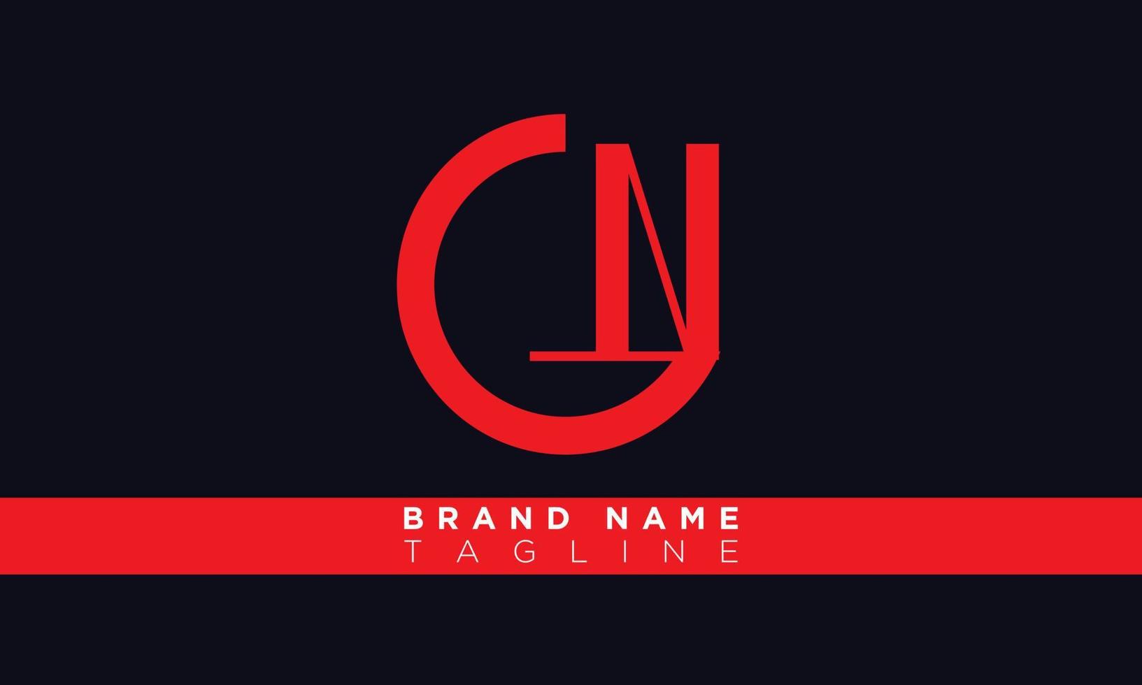 Alphabet letters Initials Monogram logo CN, NC, C and N vector