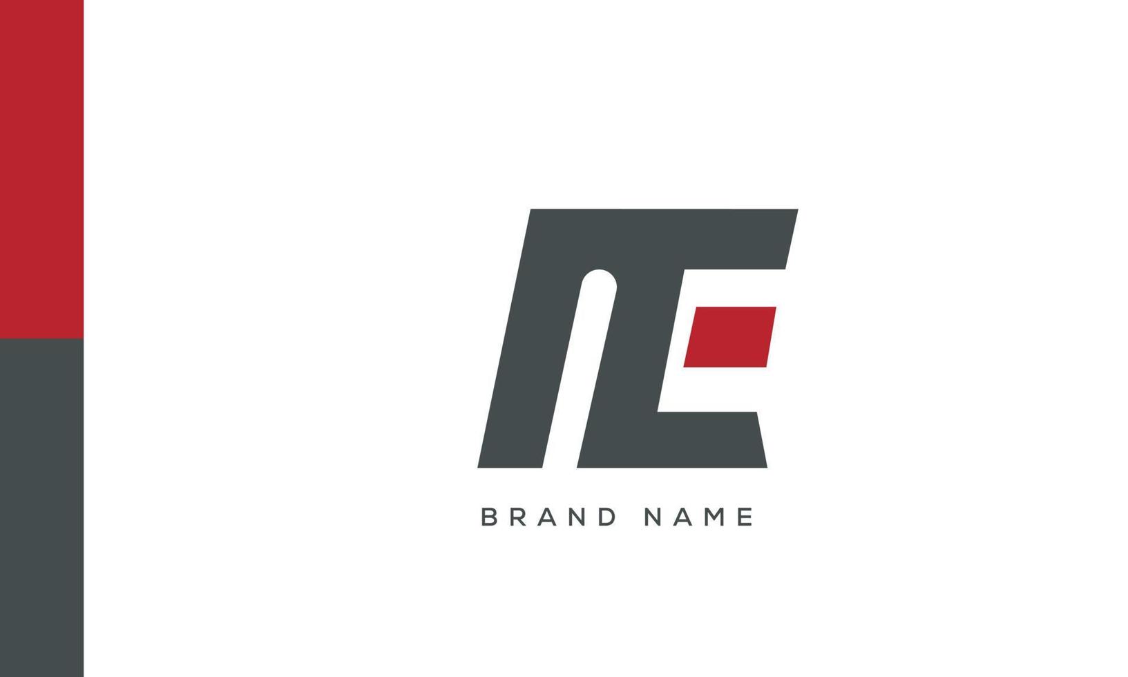Alphabet letters Initials Monogram logo NE, EN, N and E vector