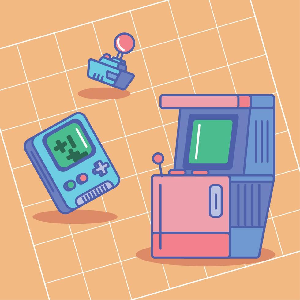 vintage retro video game vector