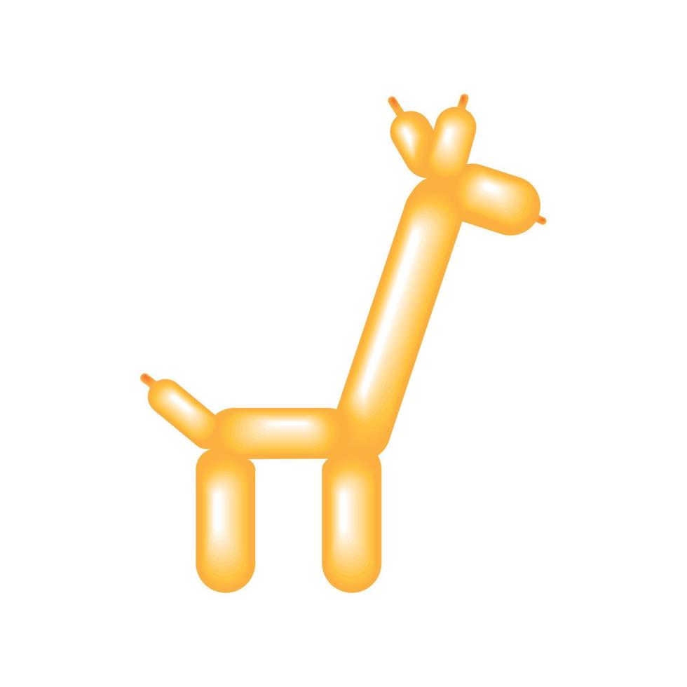 giraffe balloon animal vector