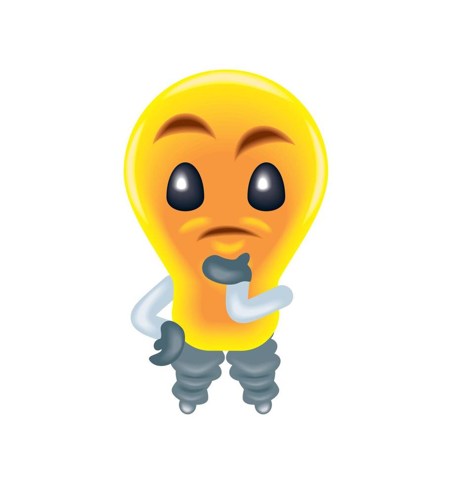 thinking light bulb vector