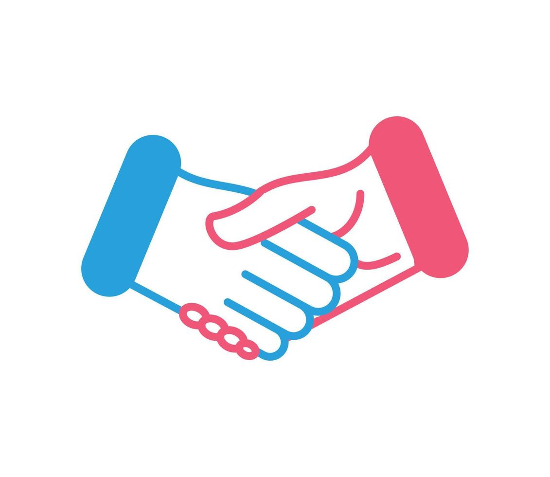 democracy handshake icon vector