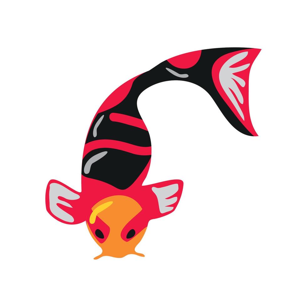 icono de pez koi vector