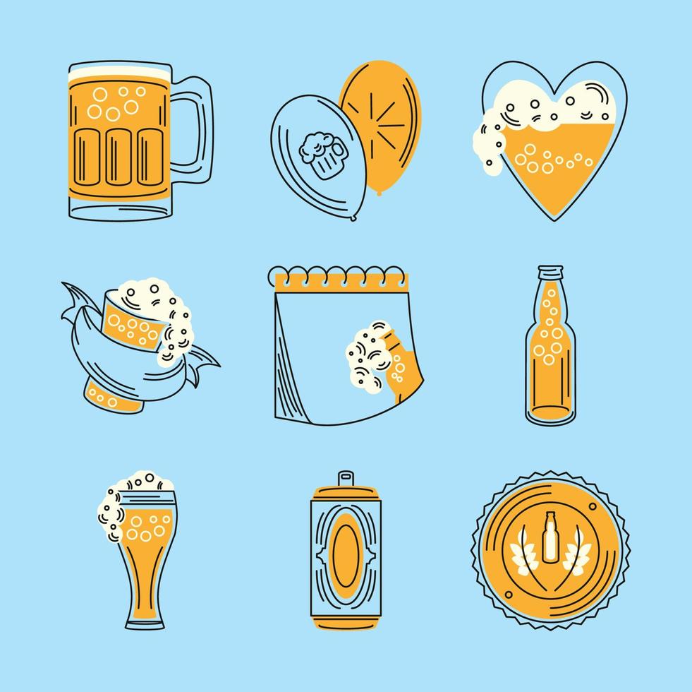 international beer day vector