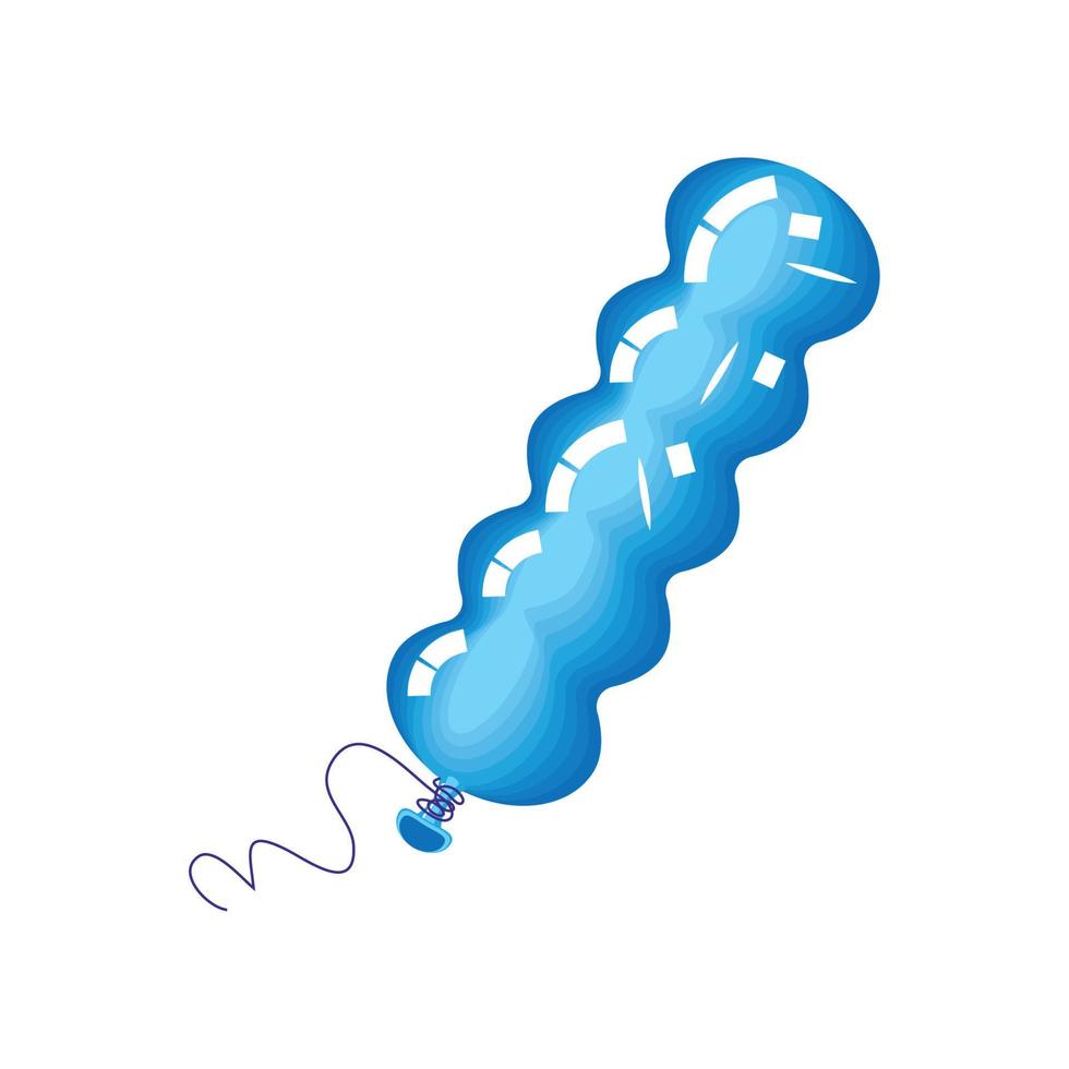 blue balloon shiny vector