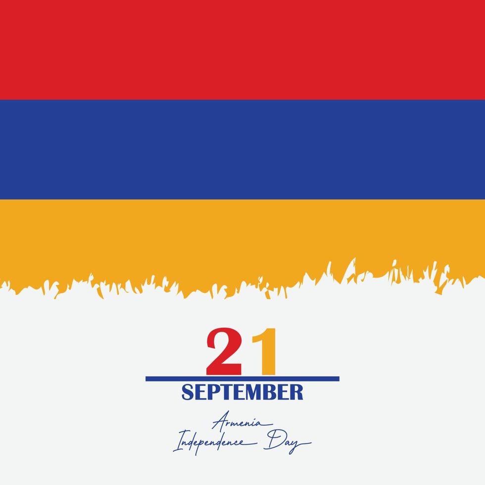 21 September Armenia  independence day vector