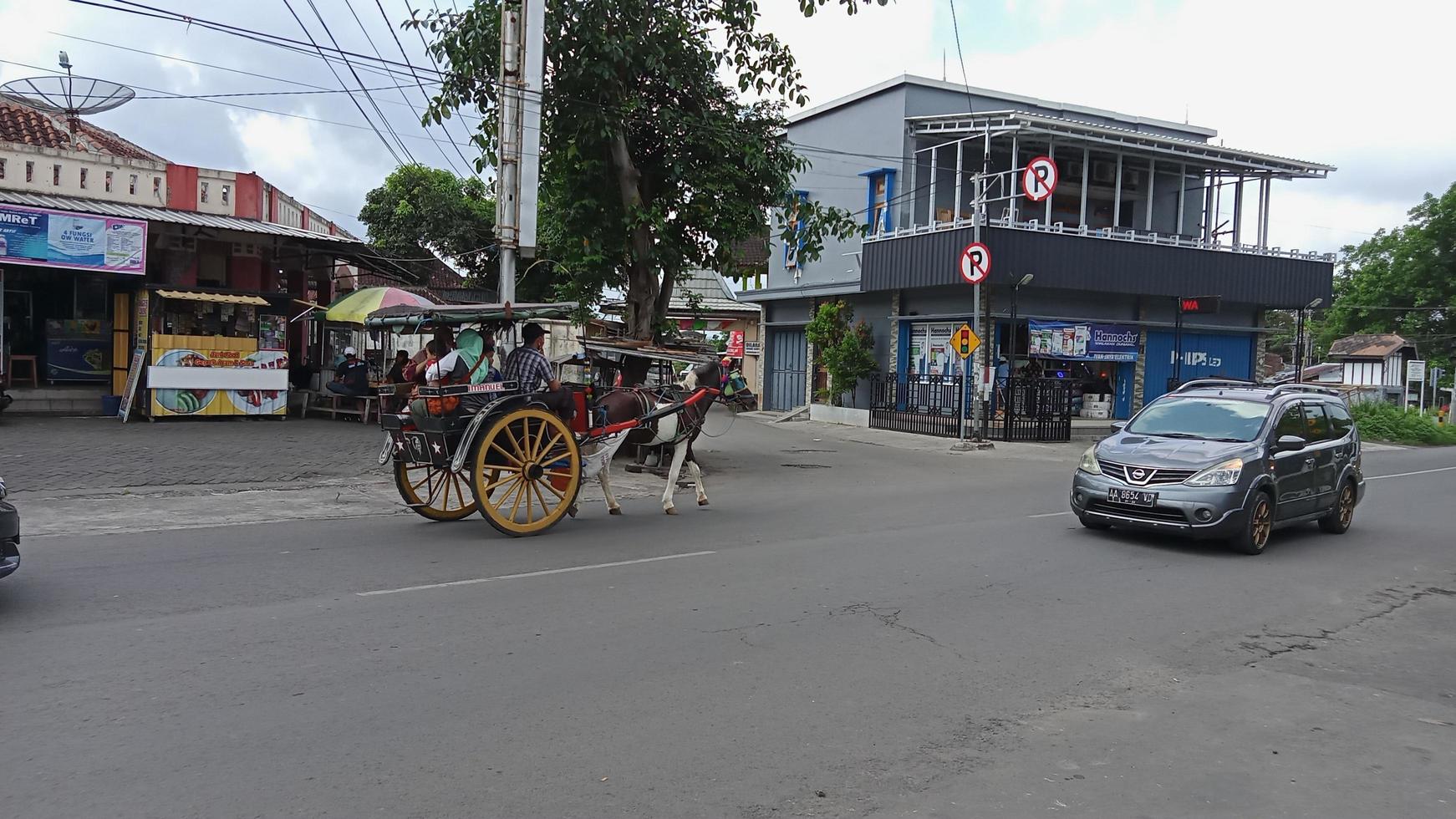 javanese traditional horse transportation photo