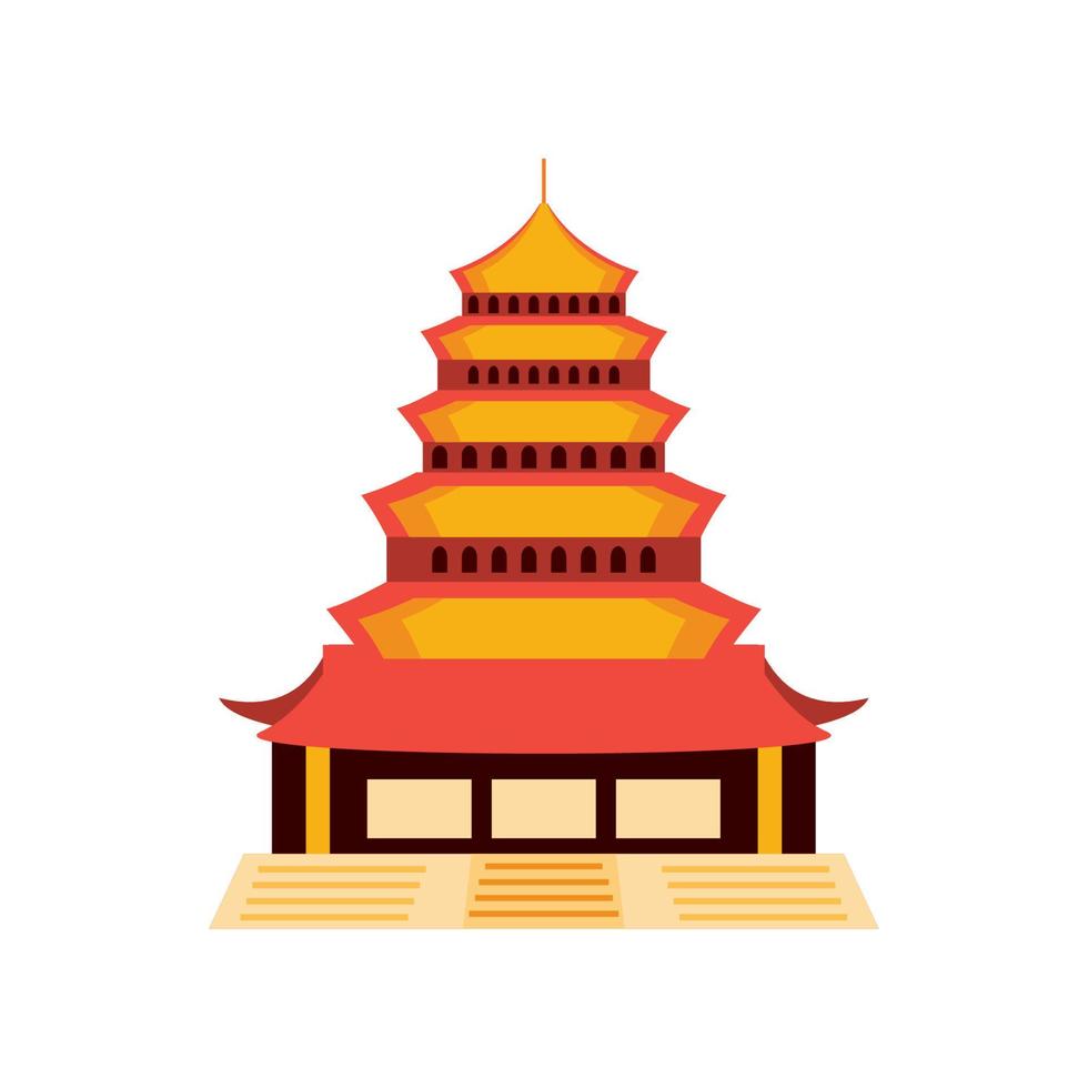 icono de la pagoda china vector