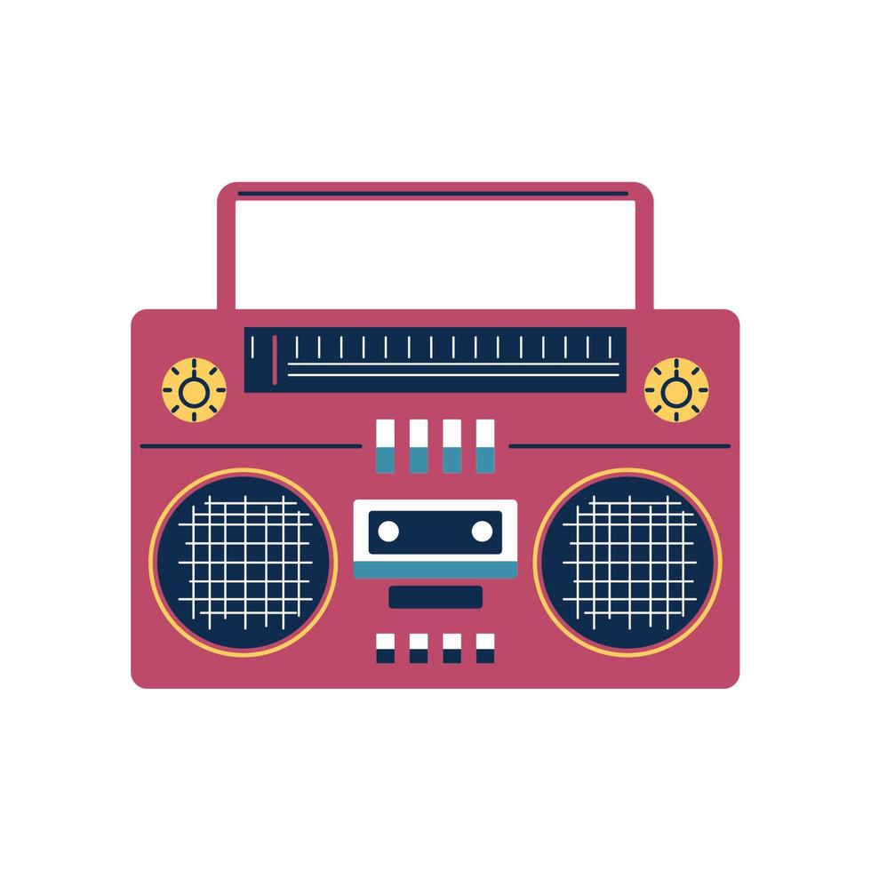 vintage boombox music vector