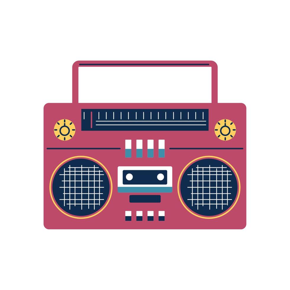 musica boom box vintage vector