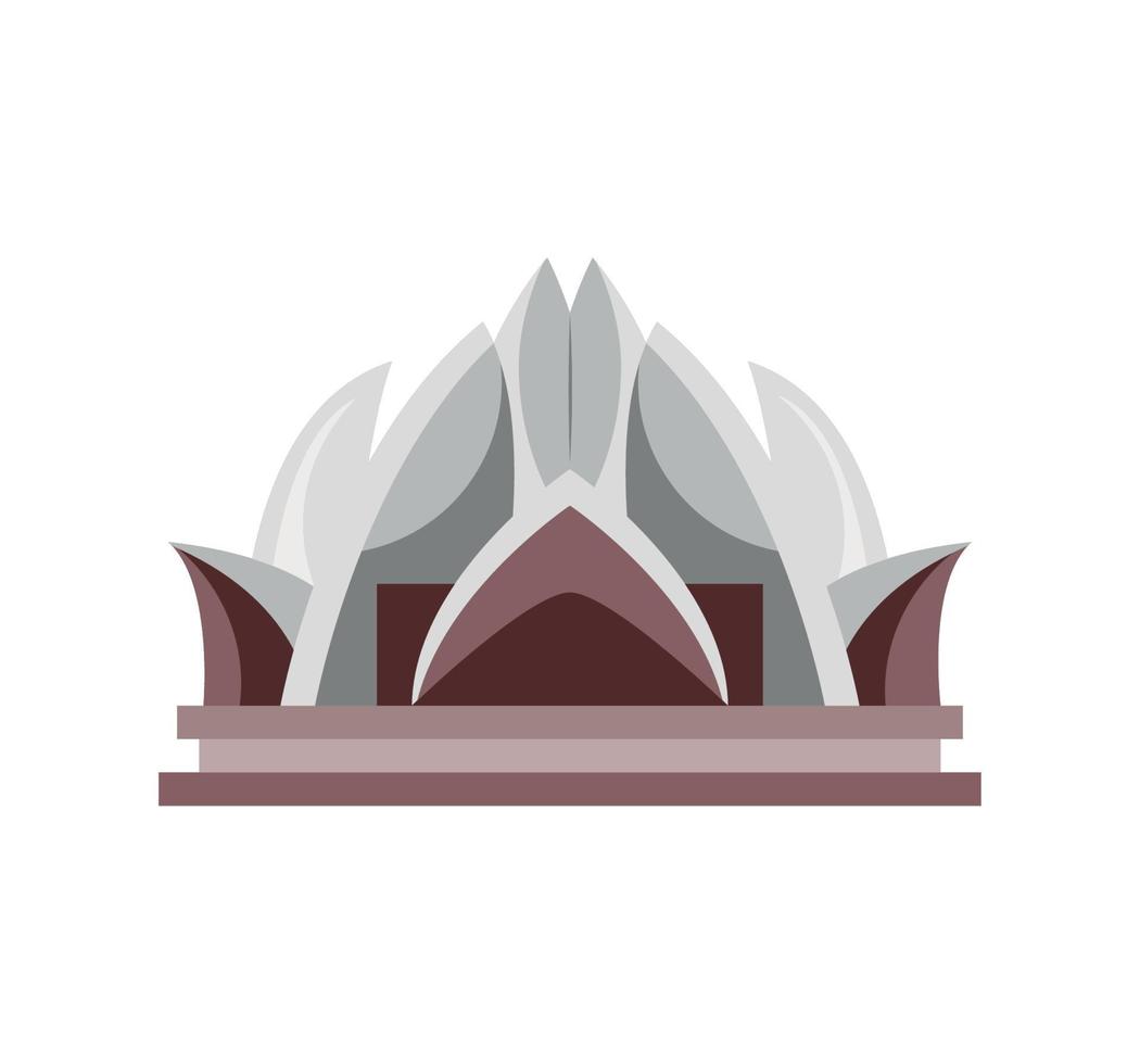 Delhi lotus temple vector