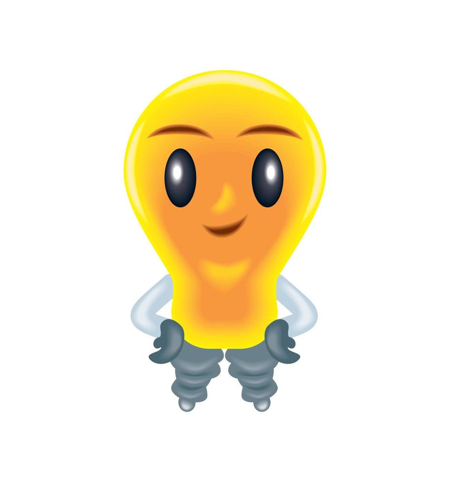 cartoon light bulb vector