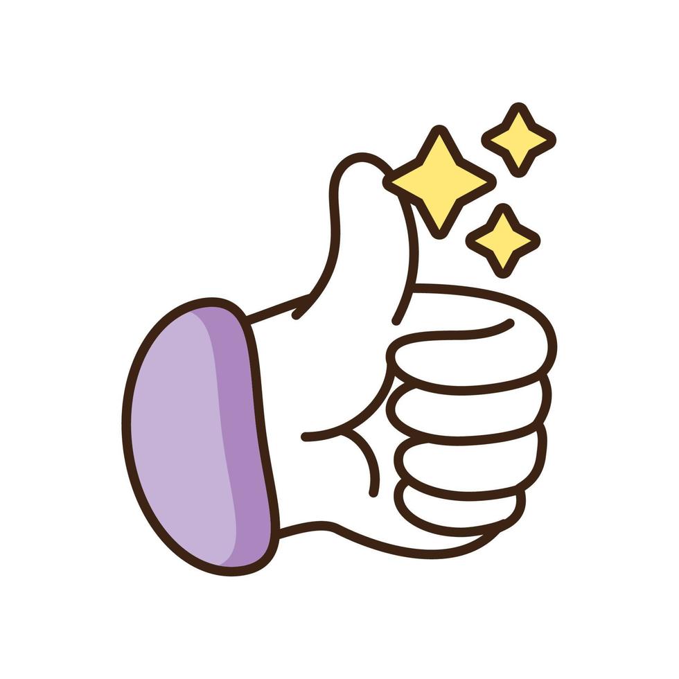 hand like social media vector