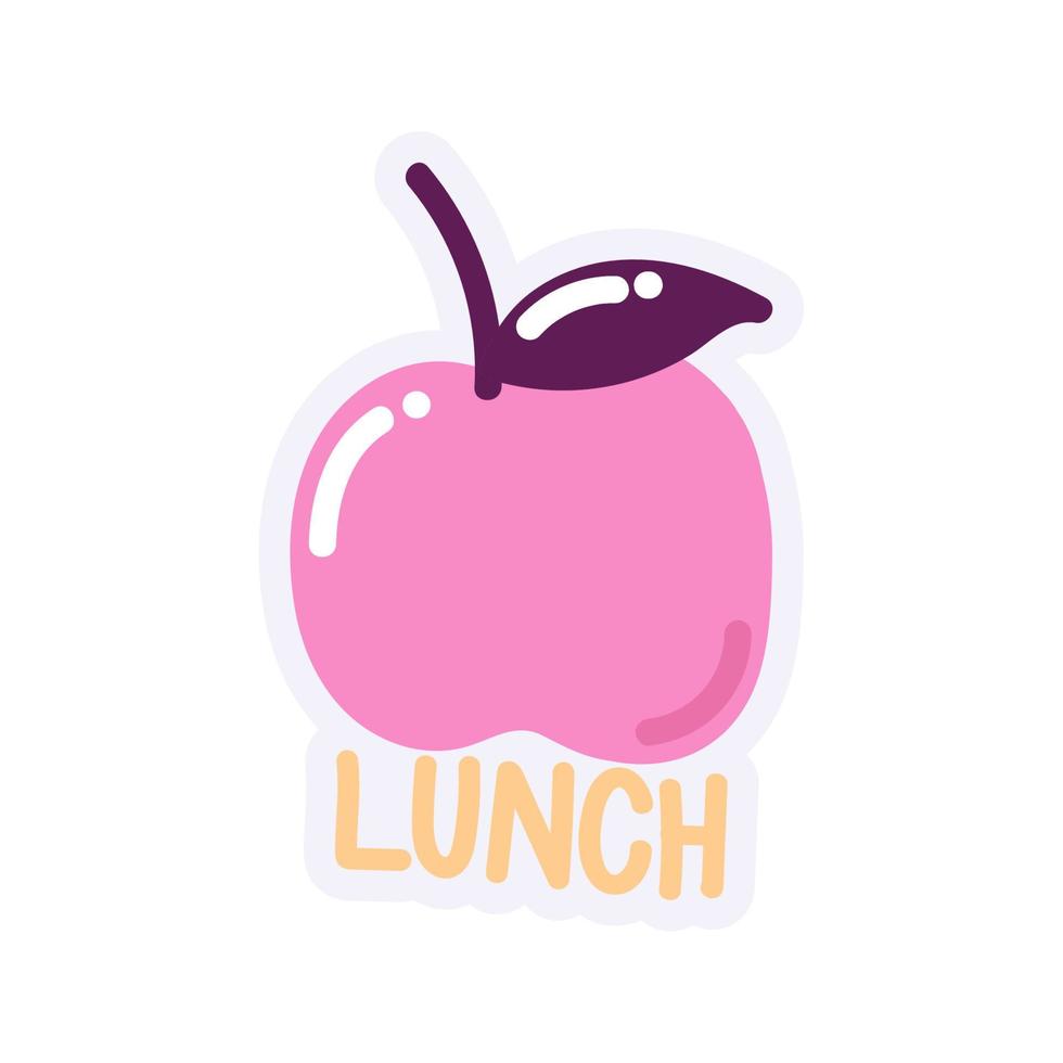 apple fruit lunch vector