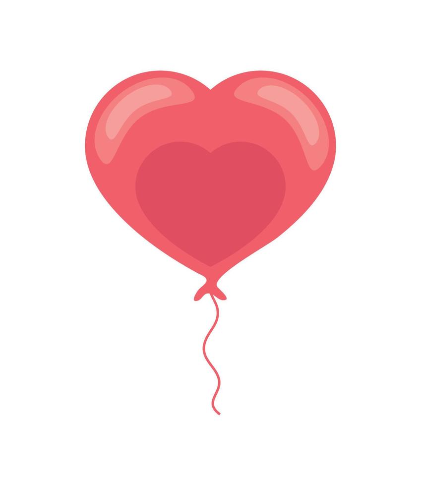 balloon shape heart vector