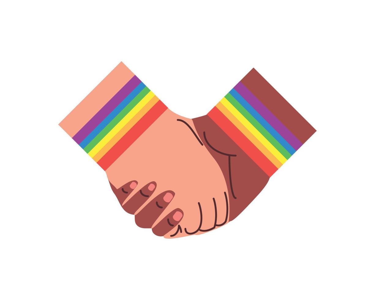 manos del orgullo gay vector