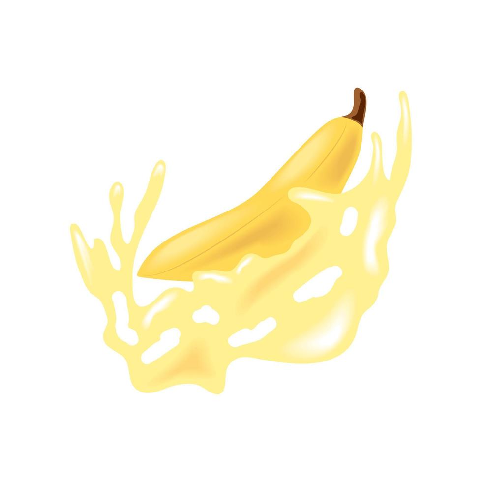 banana fresh splash vector