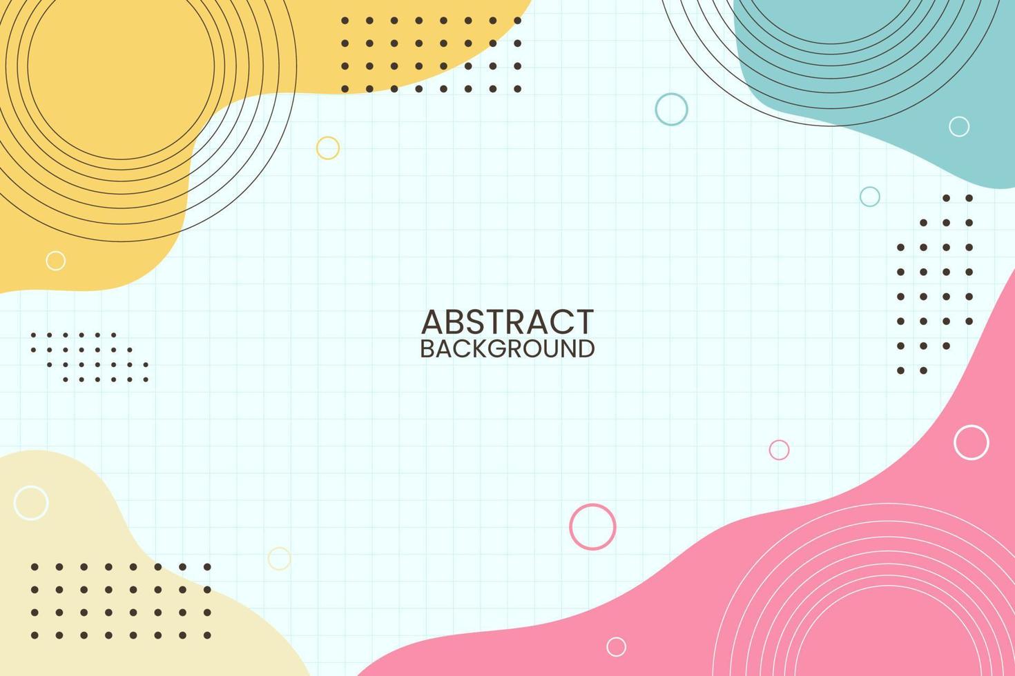 Modern colorful pastel gradient abstract shapes on memphis style background vector