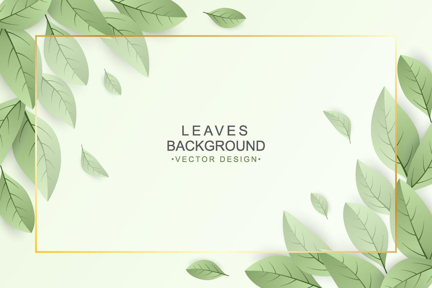 Green leaves background with copy space vector