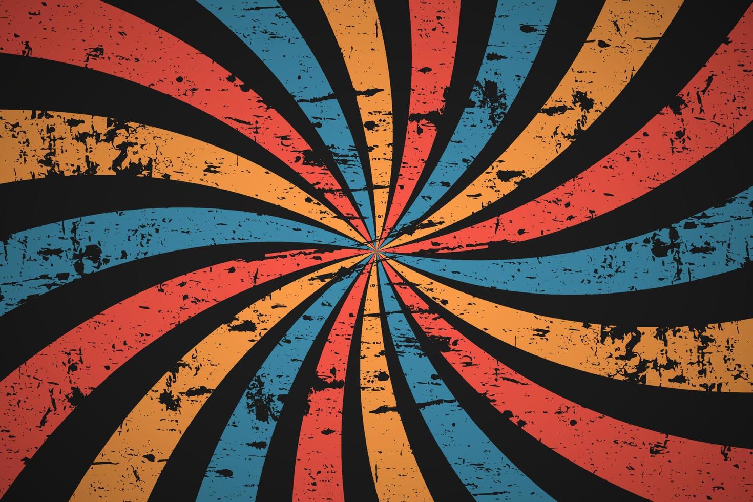 Groovy hippie 70s backgrounds with waves swirl twirl pattern vector