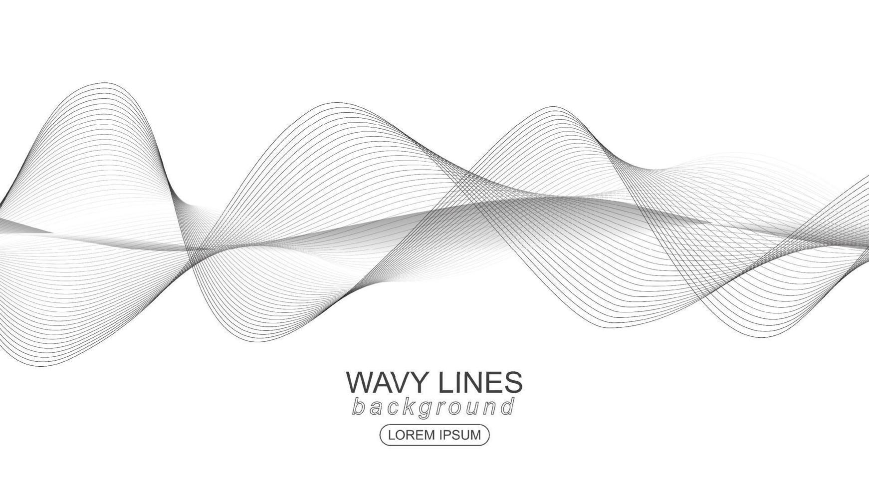 diseño de fondo abstracto blanco con líneas onduladas vector