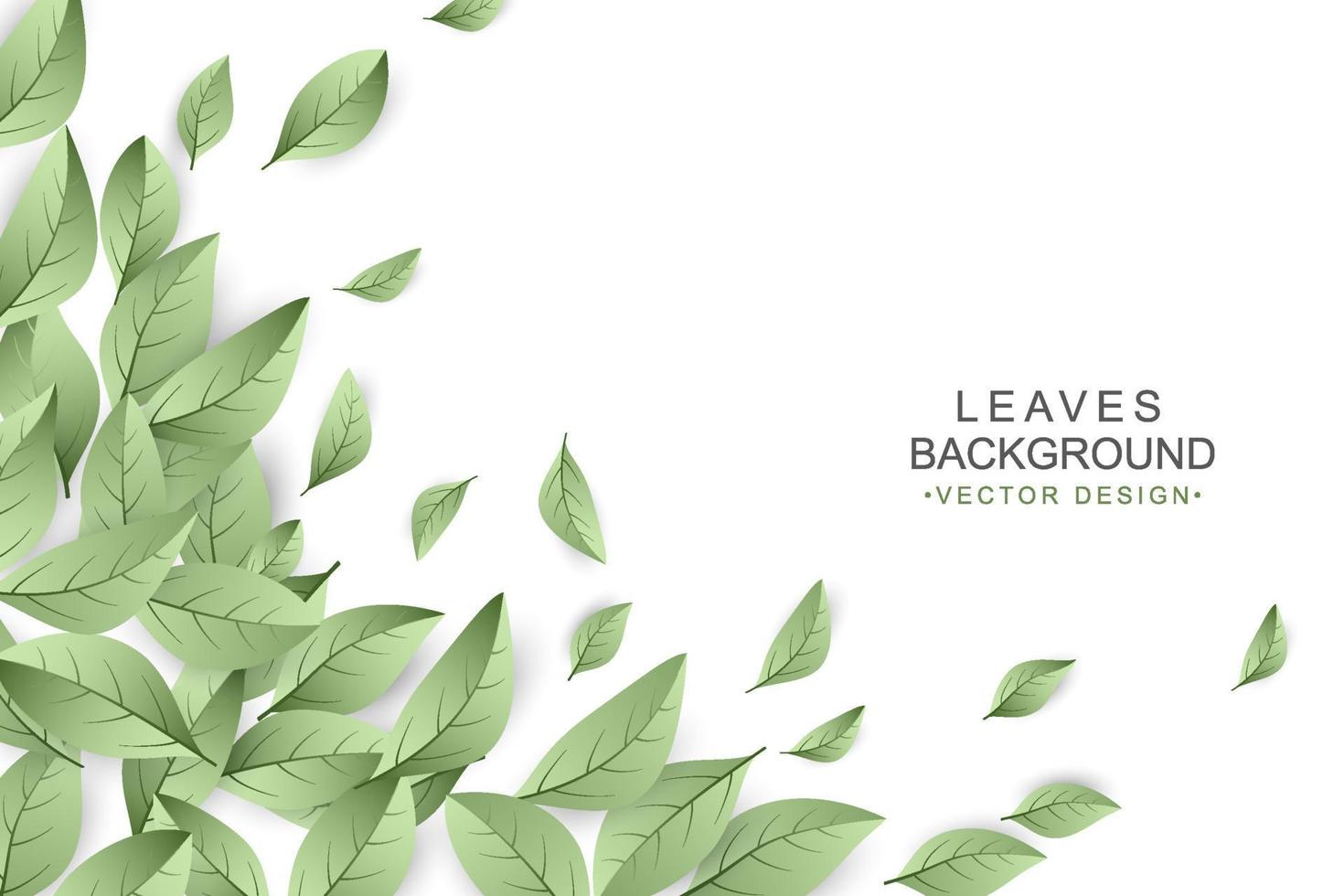 Green leaves background with copy space vector