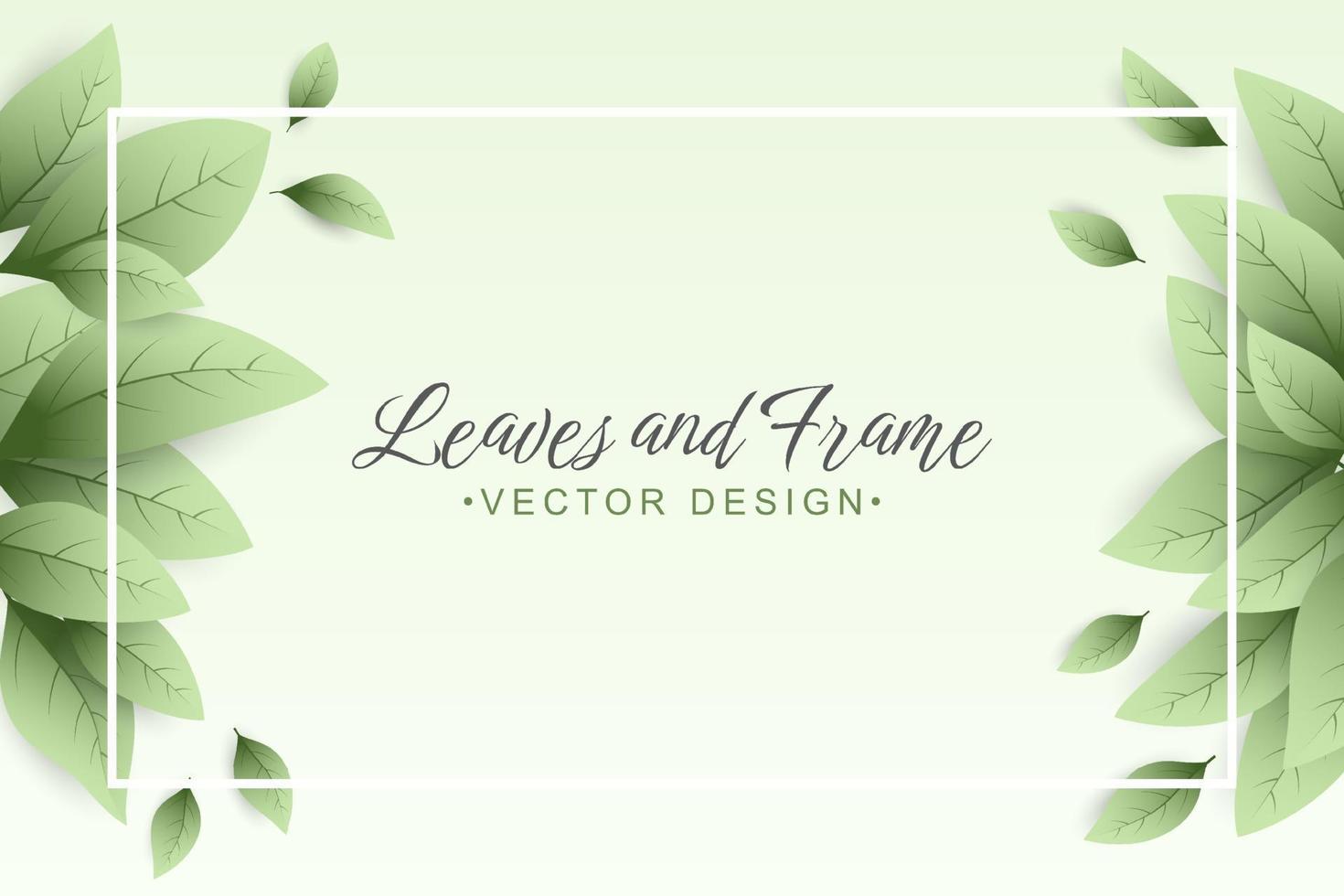 Green leaves background with copy space vector