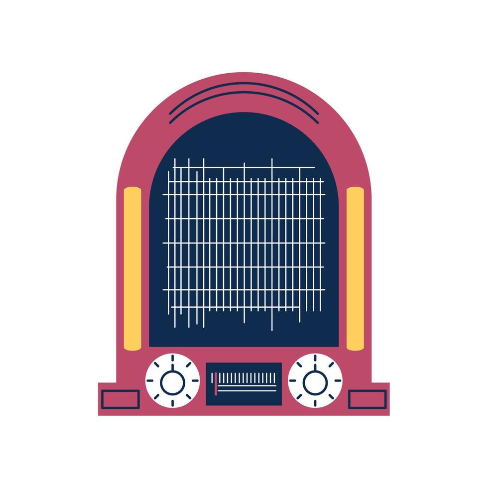 radio retro vintage vector