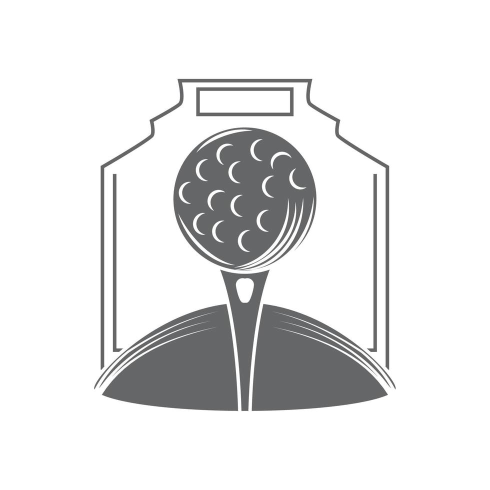 golf sport label vector