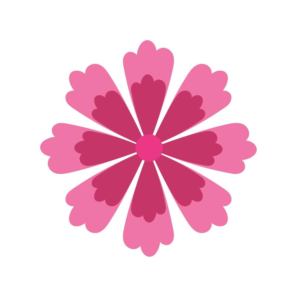 colored flower natural vector