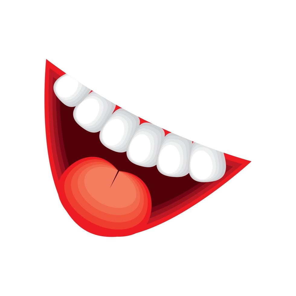 mouth laughing icon vector