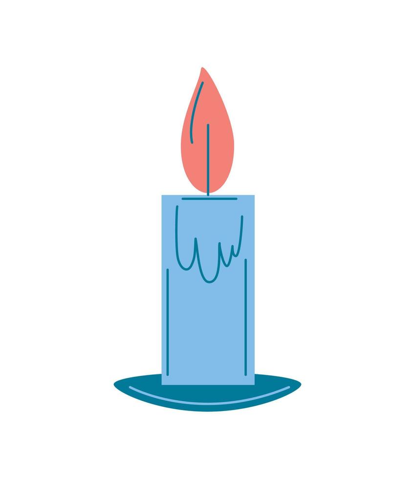burning light candle vector