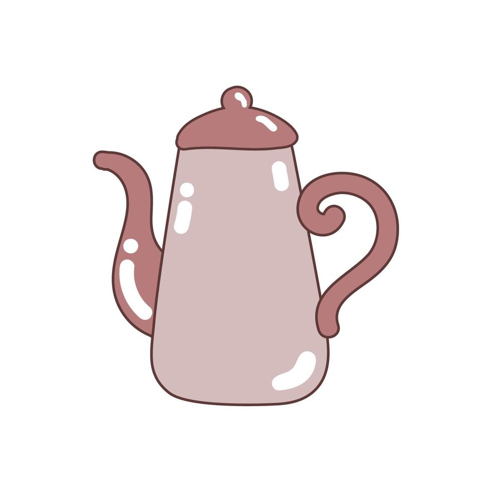 ceramic coffee kettle vector