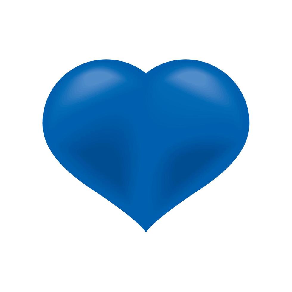 amor corazon azul vector