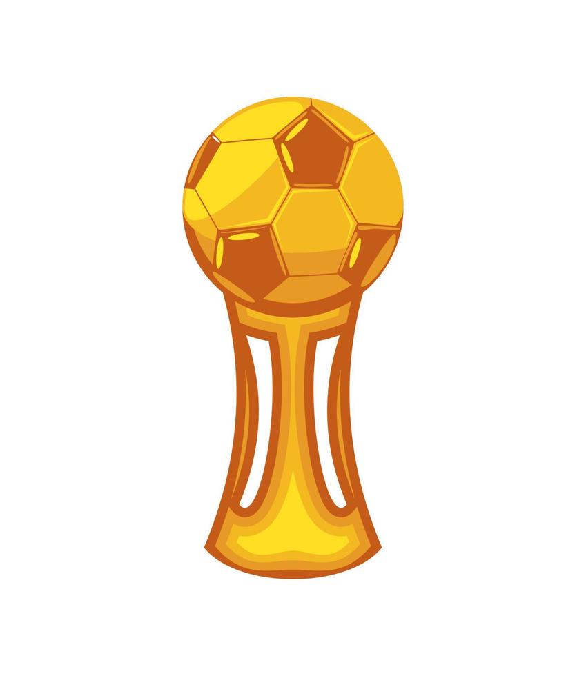 gold trophy soccer vector