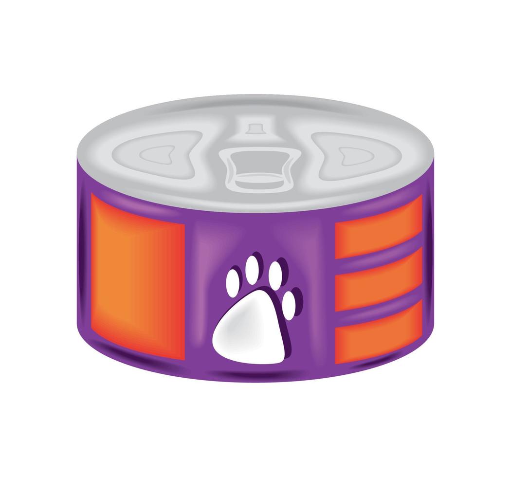 pets canned food vector