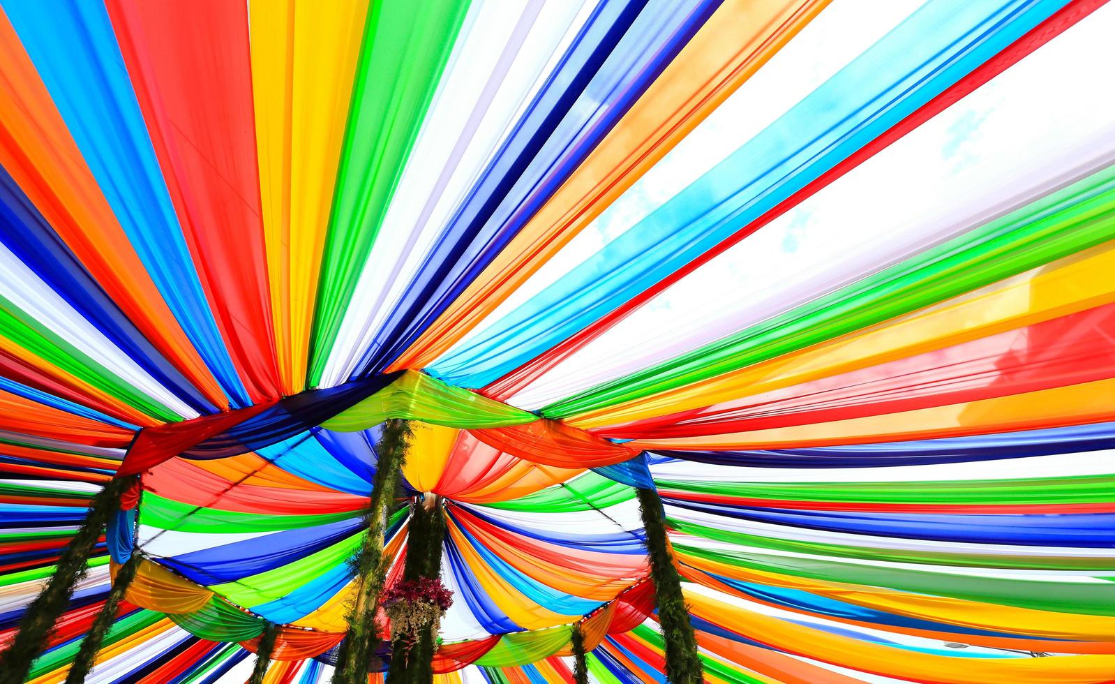 Multi vivid color fabric photo