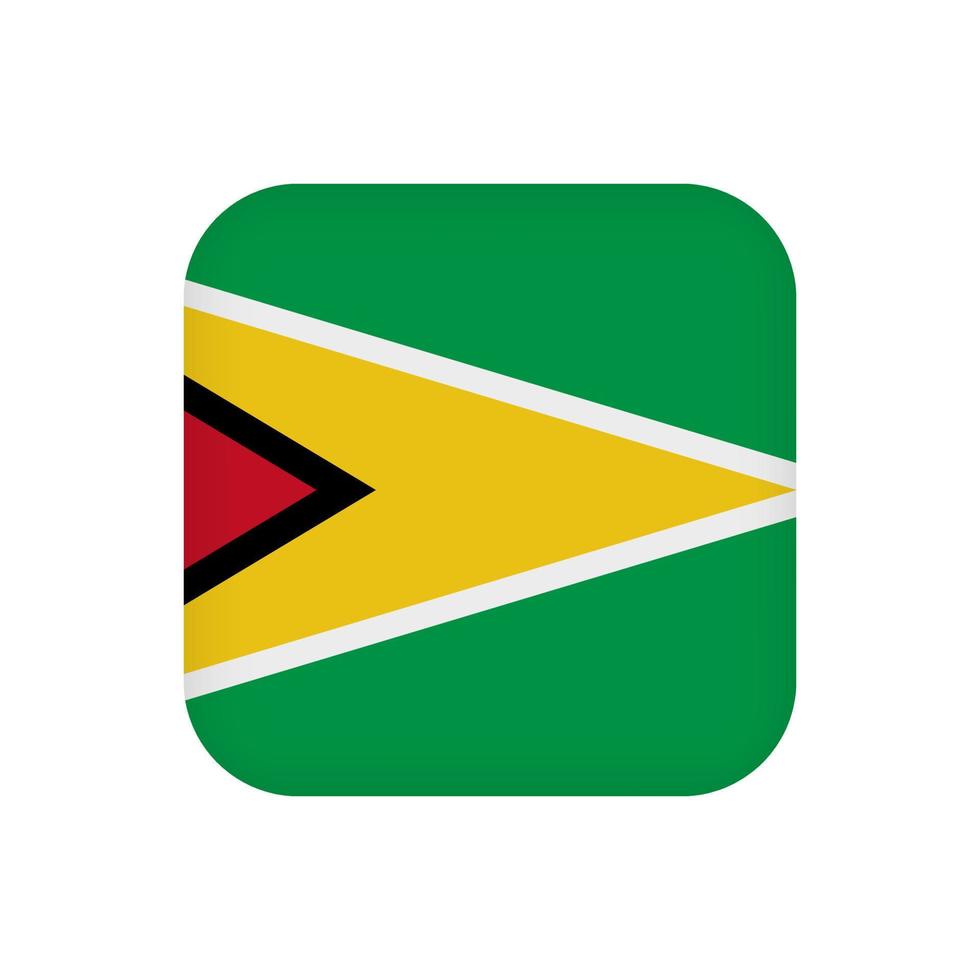 Guyana flag, official colors. Vector illustration.