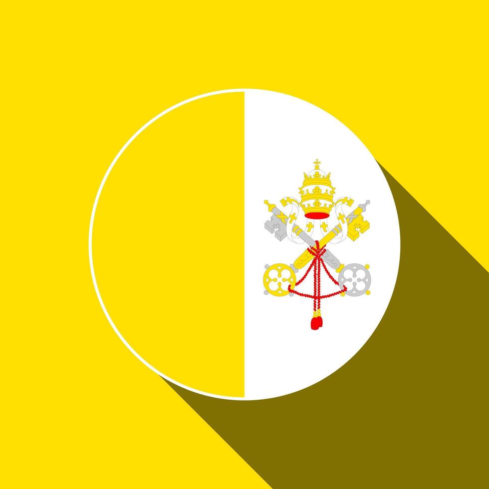 Country Vatican City. Vatican City flag. Vector illustration.